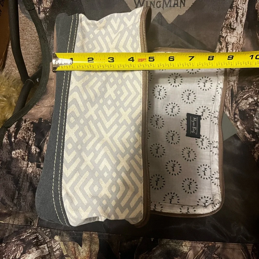 Myra Bag Tan and Brown Clutch